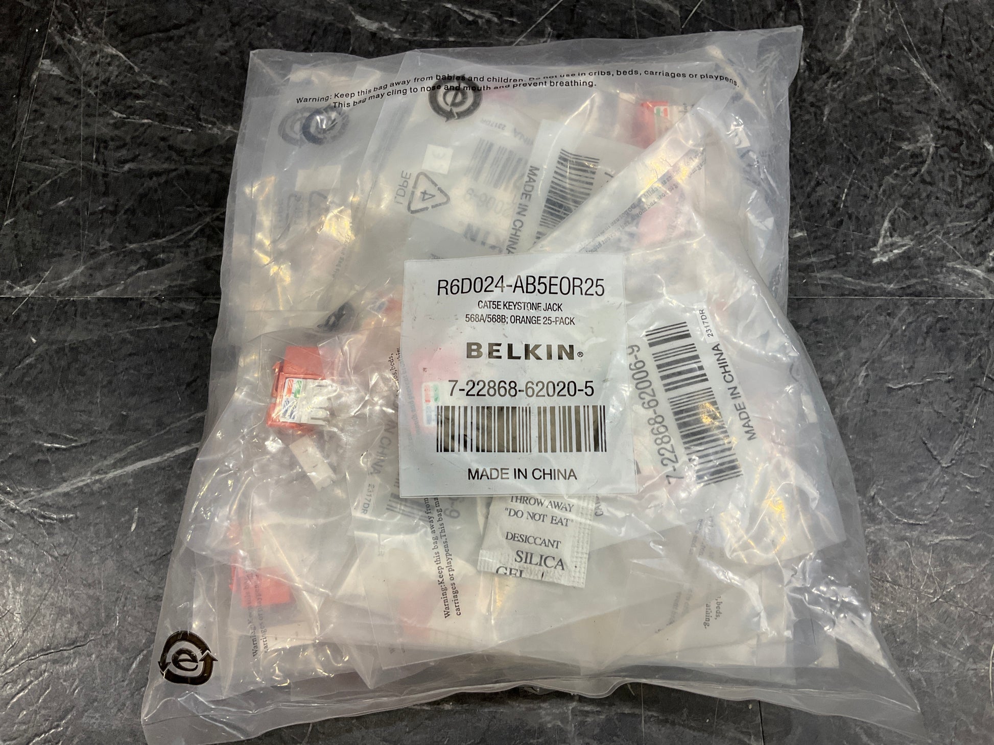 Belkin-CAT-5e-RJ45-110-Punch-Down-Keystone-Jack--25-Pack---orange-