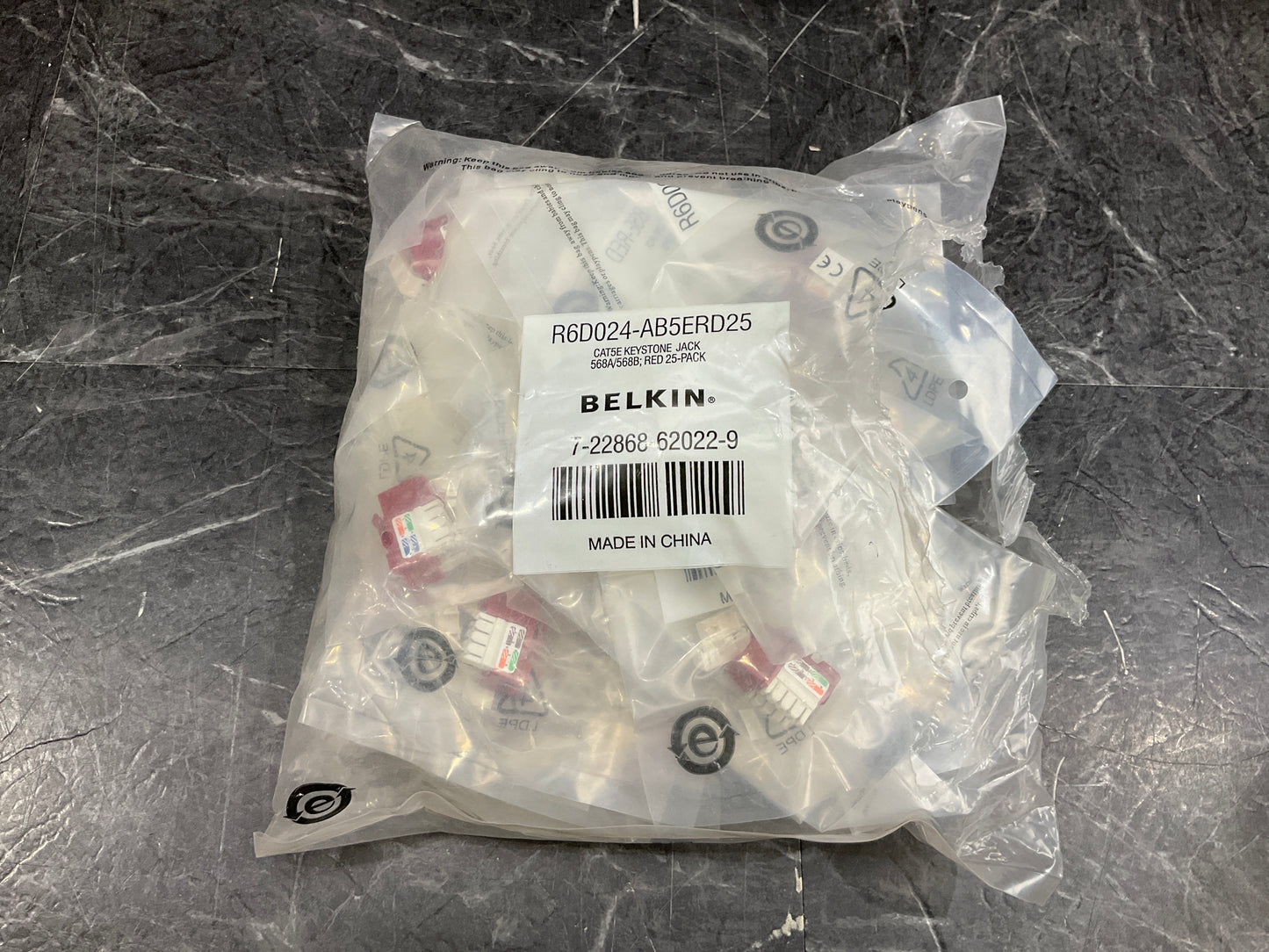 Belkin-CAT-5e-RJ45-110-Punch-Down-Keystone-Jack--25-Pack---red-