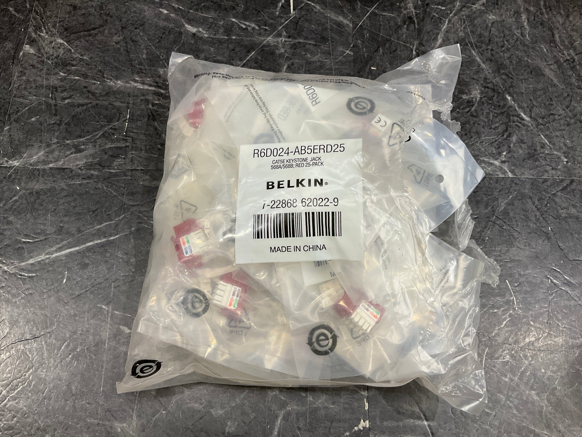 Belkin-CAT-5e-RJ45-110-Punch-Down-Keystone-Jack--25-Pack---red-