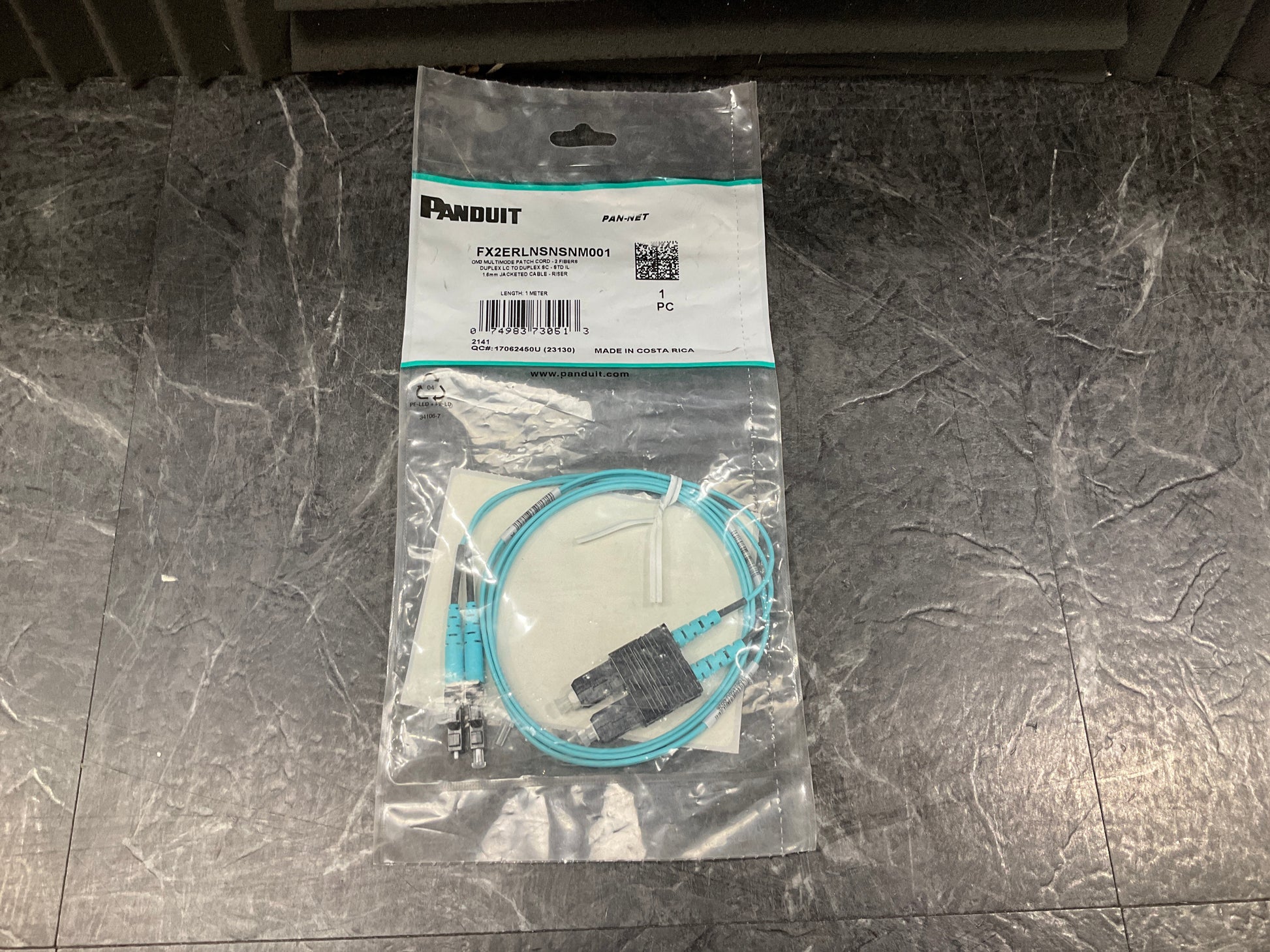 Panduit-Opti-Core-Fiber-Optic-SC-LC-Patch-Cable--1-meter---aqua-