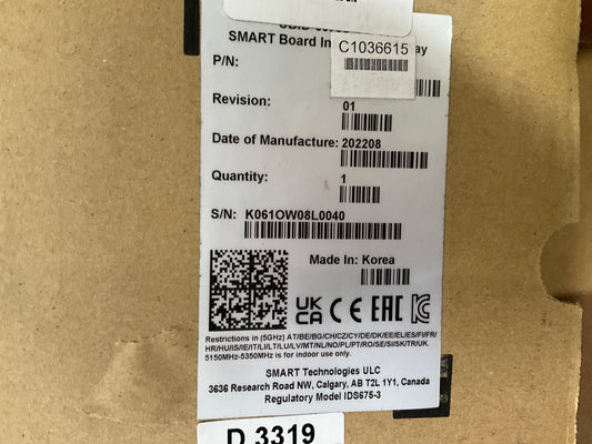 Smart-Technologies-Smart-Board-6000S-V3-Pro-75--Interactive-Display--4K-