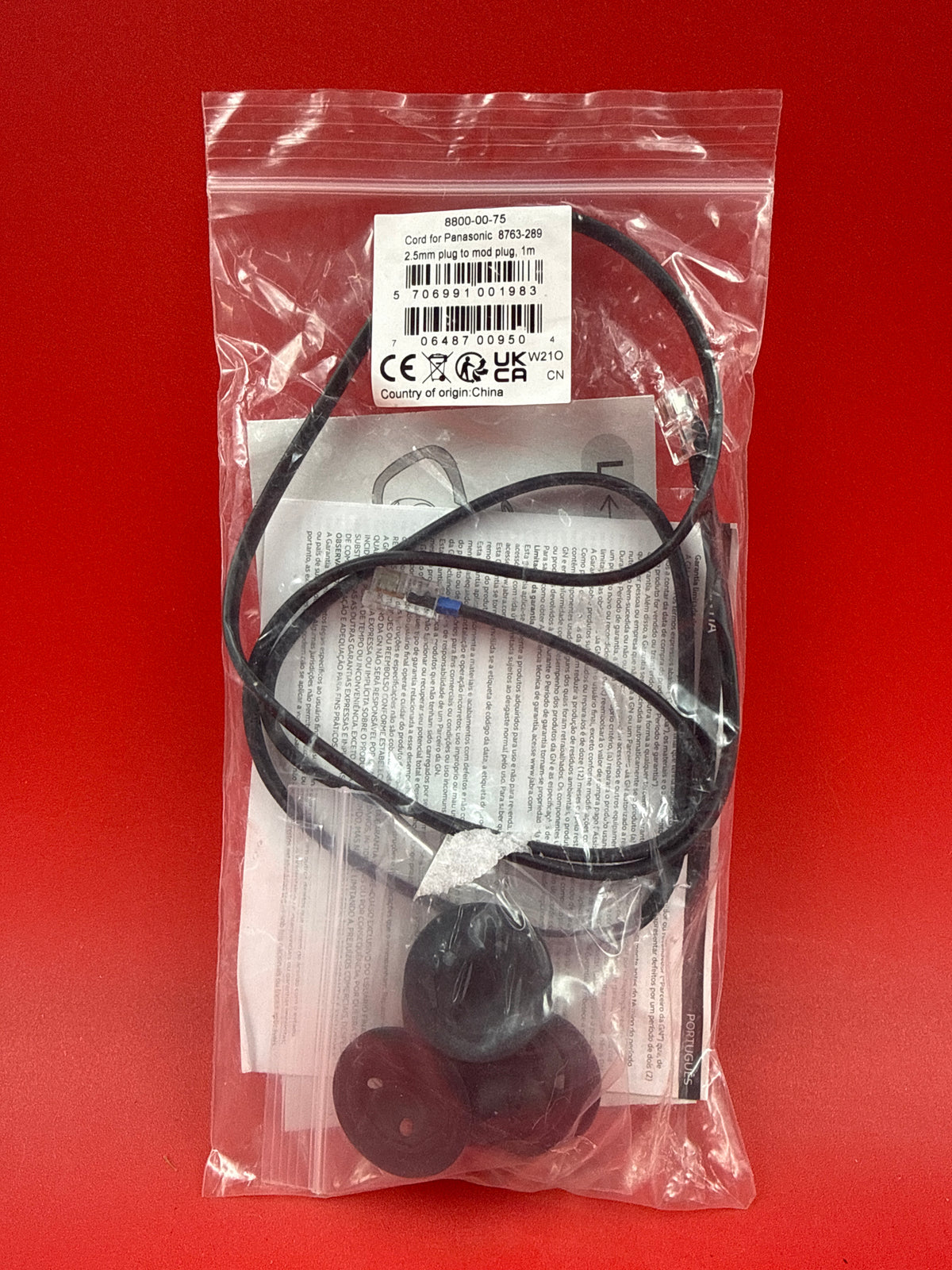 Jabra-2-5mm-to-RJ-9-Headset-Adapter-Cord--Panasonic-8763-289-