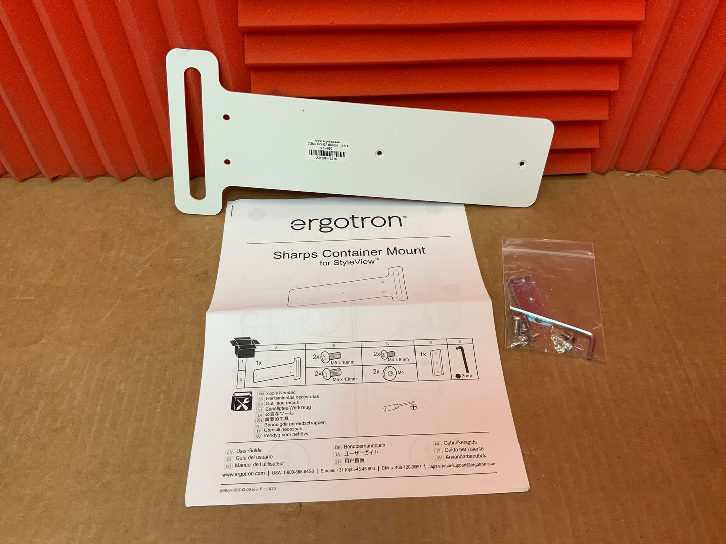 Ergotron-Sharps-Container-Slot-Bracket-Kit