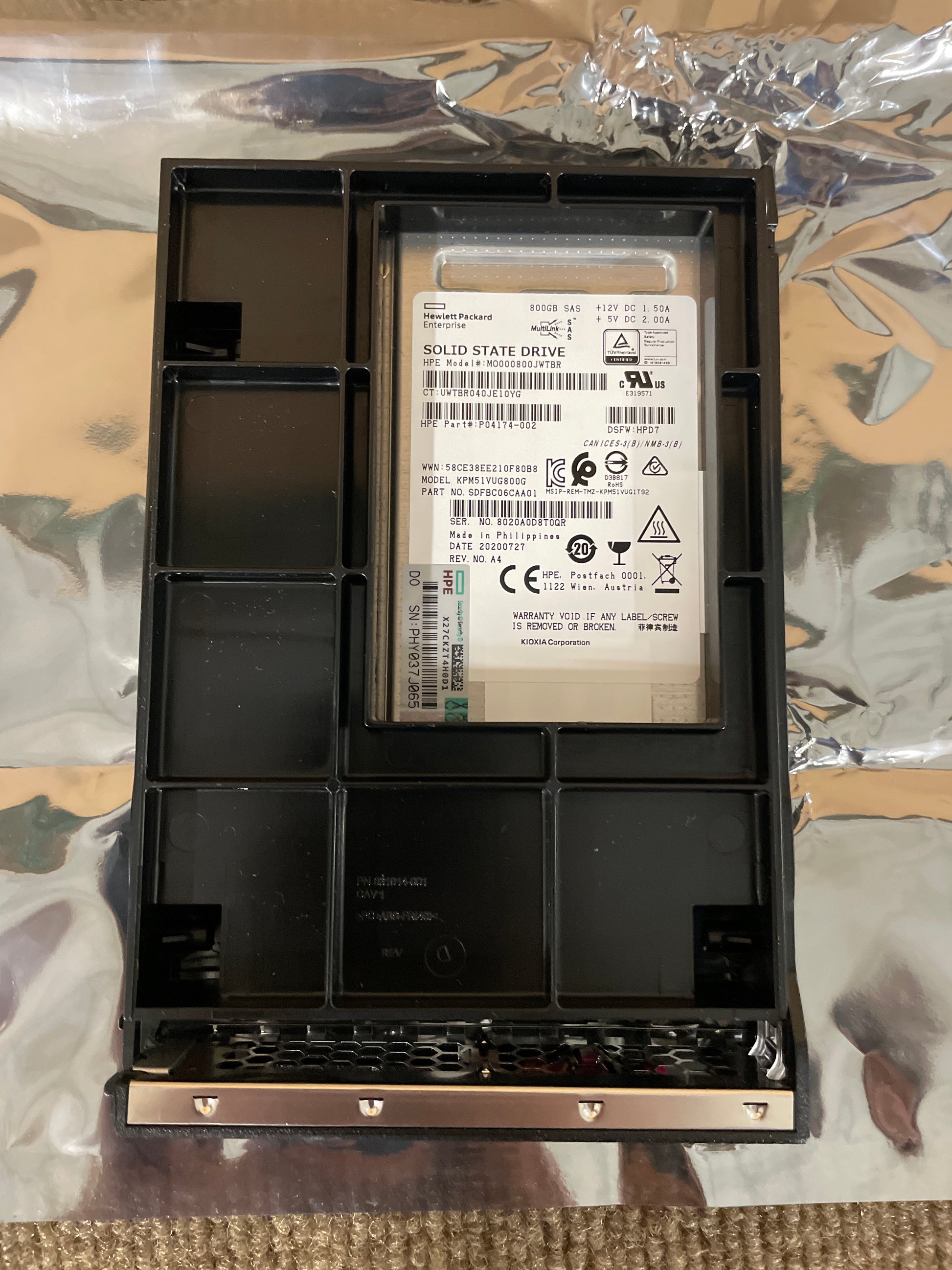 HPE-800GB-Mixed-Use-SAS3-SSD-Drive--Gen10-LFF-Hot-Swap-
