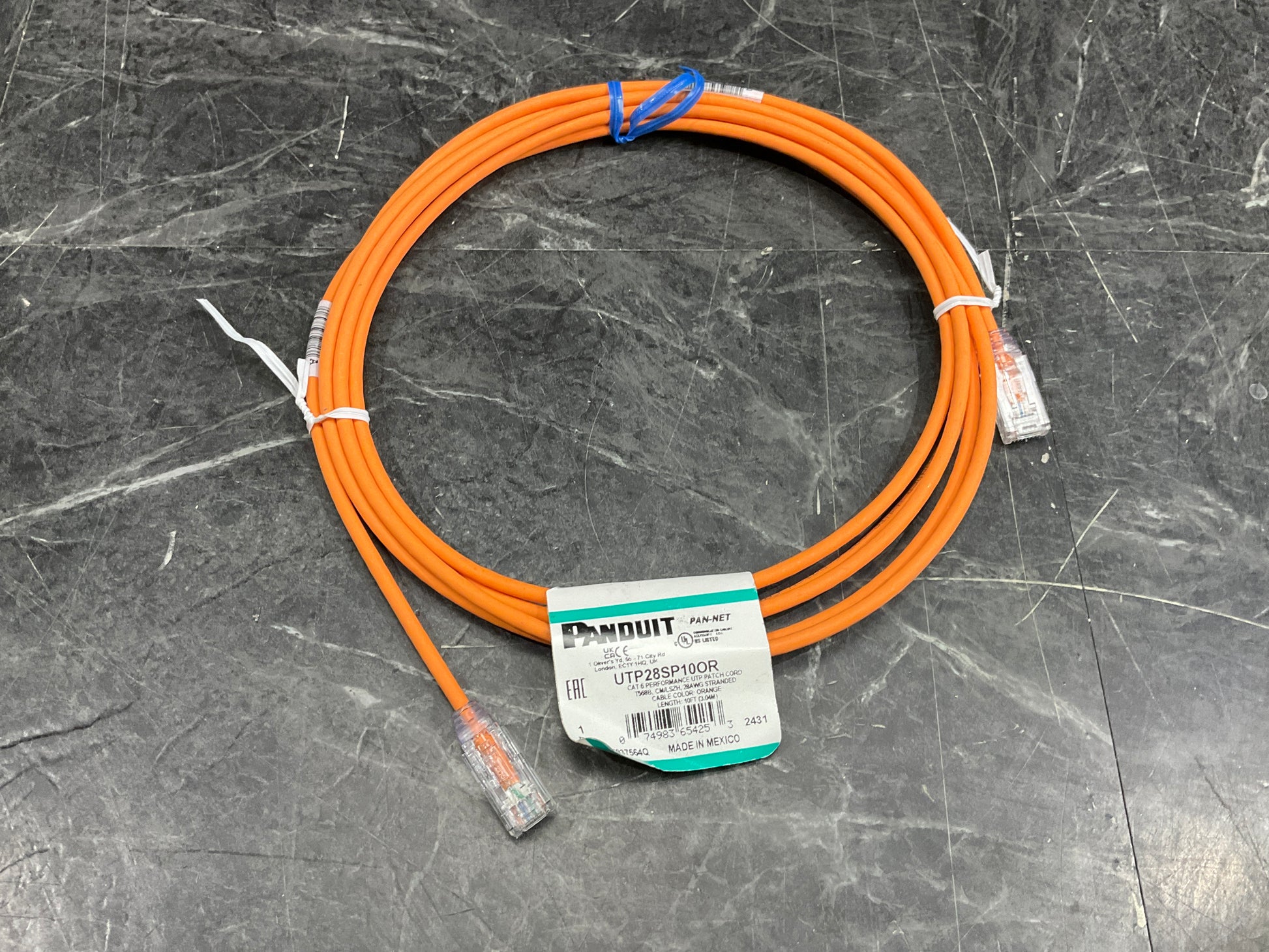 Panduit-CAT-6-Patch-Cable---10-feet--orange-