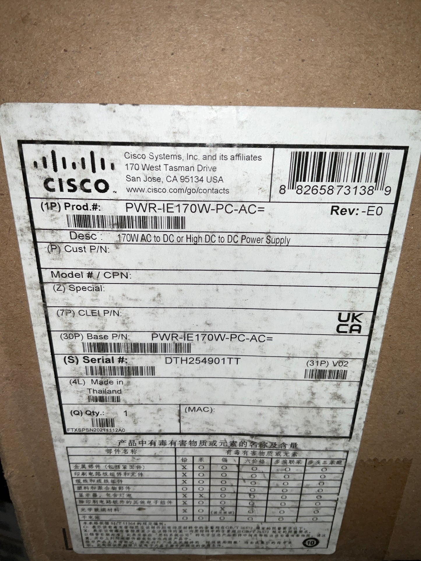 Cisco-PoE-Power-Module
