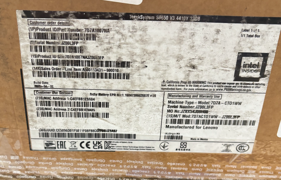 Lenovo-ThinkSystem-ST650-v3-XS-4410Y-32GB-8xSFF